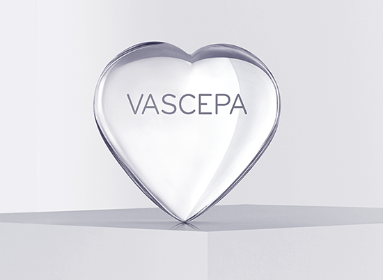 A clear VASCEPA® (icosapent ethyl) heart
