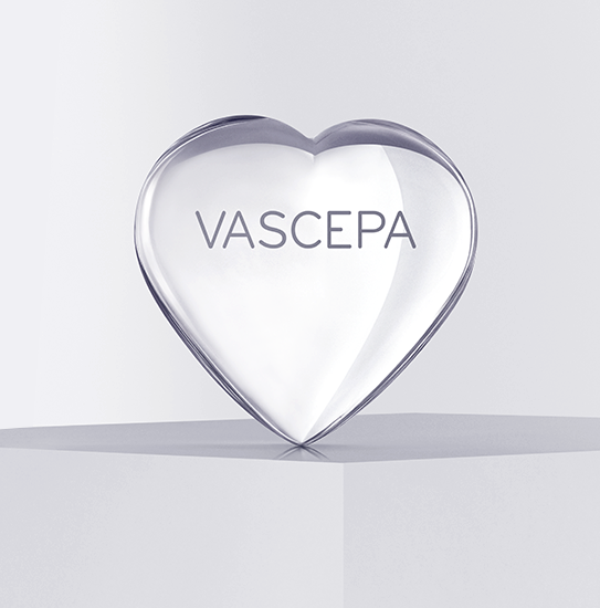 A clear VASCEPA® (icosapent ethyl) heart